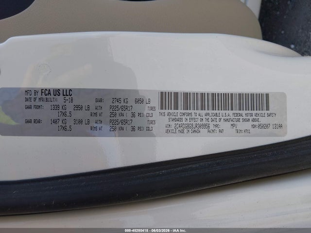 Dodge Grand Caravan Se 2018 2C4RDGBG9JR309956 Image 9
