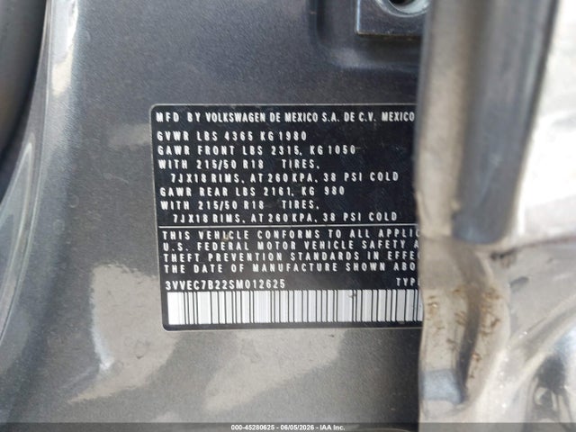 Volkswagen Taos 1.5t Se 2025 3VVEC7B22SM012625 Image 9