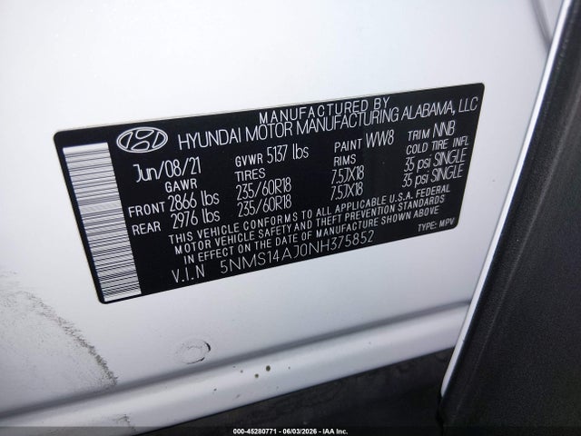 Hyundai Santa Fe Se 2022 5NMS14AJ0NH375852 Image 9