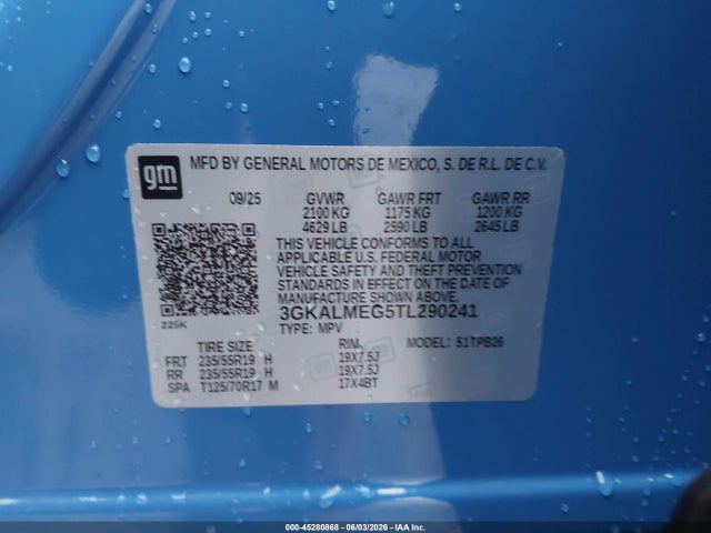Продажа на аукционе авто 2026 Gmc Terrain Fwd Elevation, vin: 3GKALMEG5TL290241, номер лота: 45280868