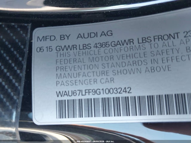 Audi A3 1.8t Premium 2016 WAU67LFF9G1003242 Image 9