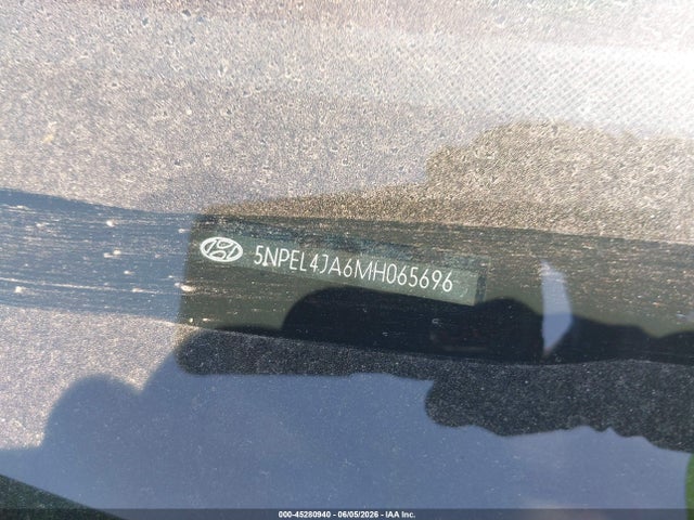 2021 Hyundai Sonata Sel მანქანა იყიდება აუქციონზე, vin: 5NPEL4JA6MH065696, აუქციონის ნომერი: 45280940