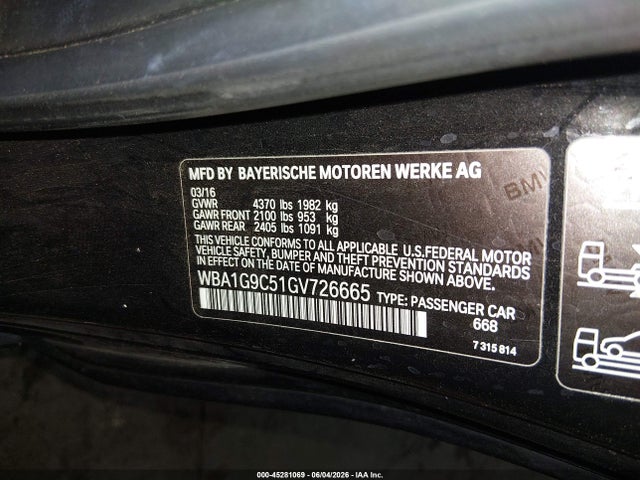 BMW 228i Xdrive 2016 WBA1G9C51GV726665 Image 9