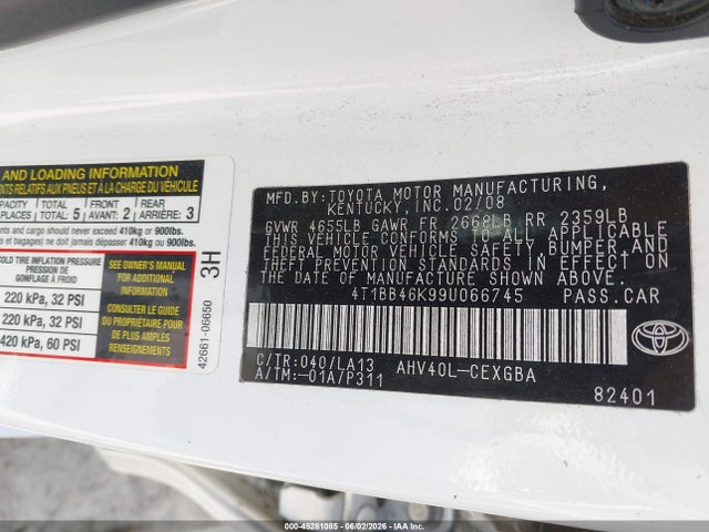 Продаж на аукціоні авто 2009 Toyota Camry Hybrid, vin: 4T1BB46K99U066745, номер лоту: 45281085