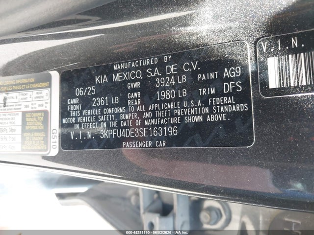 KIA K4 Ex 2025 3KPFU4DE3SE163196 Image 9