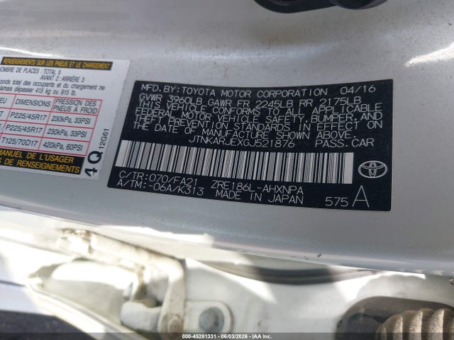 Scion IM 2016 JTNKARJEXGJ521876 Image 9