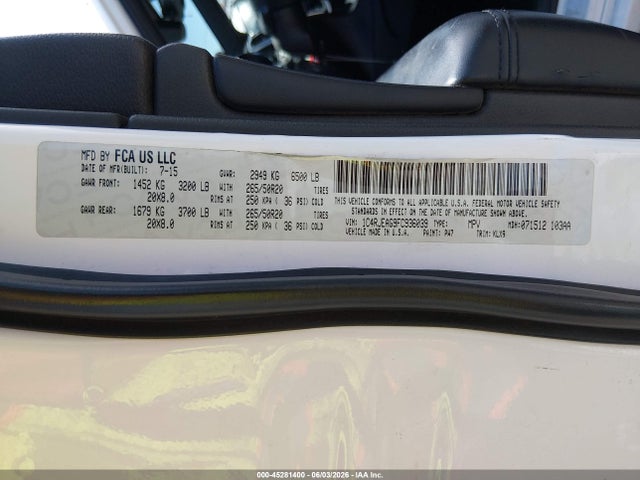 45281400 :رقم المزاد ، 1C4RJEAG9FC936039 vin ، 2015 Jeep Grand Cherokee Altitude مزاد بيع