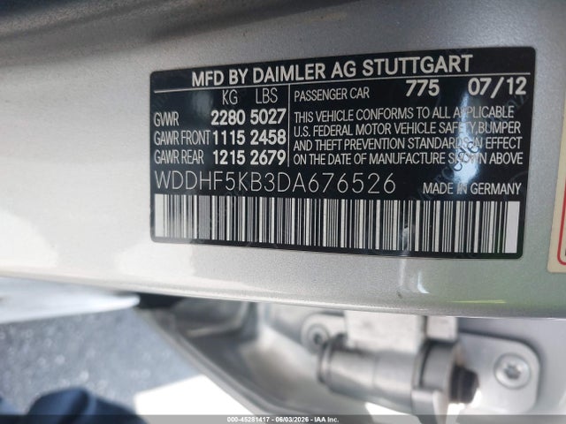 Продаж на аукціоні авто 2013 Mercedes-benz E 350, vin: WDDHF5KB3DA676526, номер лоту: 45281417