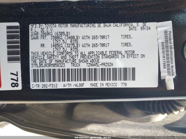 3TMLB5JN3RM058323 Toyota Tacoma Trd Off Road