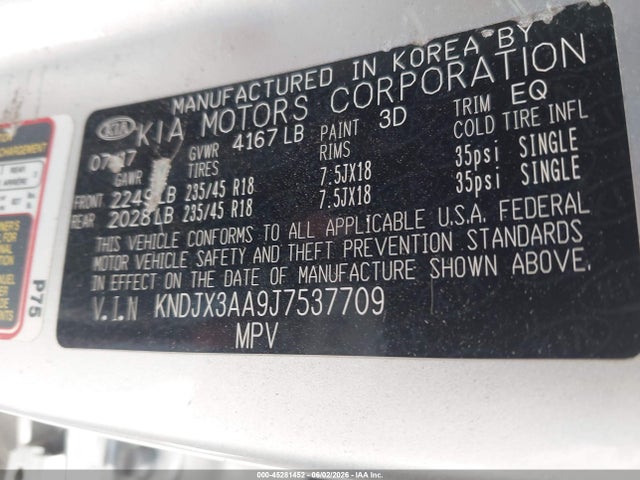 KIA Soul ! 2018 KNDJX3AA9J7537709 Image 9