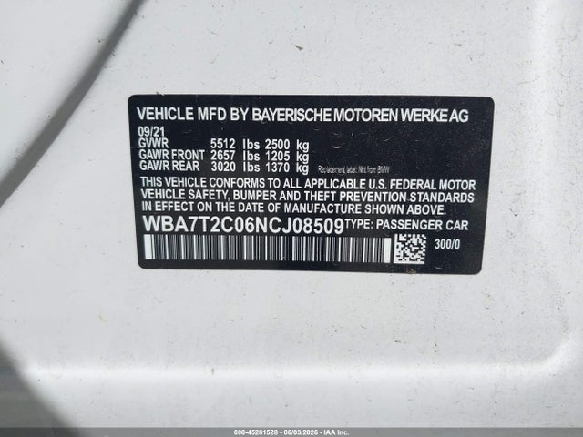 BMW 740 I 2022 WBA7T2C06NCJ08509 Image 9