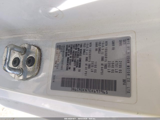 Nissan NV200 SV 2014 3N6CM0KN7EK697965 Image 9