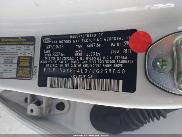 KIA Optima Lx 2018 5XXGT4L37JG268840 Image 9