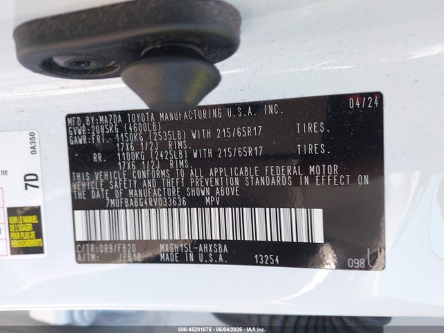 7MUFBABG4RV033636 Toyota Corolla Cross Hybrid Se