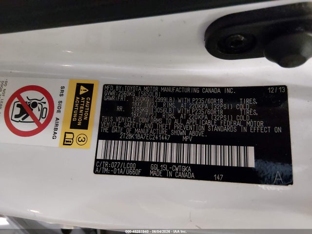 Lexus RX 350 2014 2T2BK1BA7EC241447 Image 9