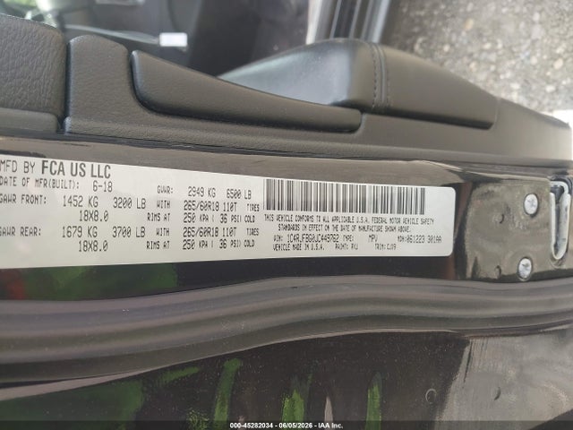 2018 Jeep Grand Cherokee Limited 4x4 მანქანა იყიდება აუქციონზე, vin: 1C4RJFBG0JC449762, აუქციონის ნომერი: 45282034