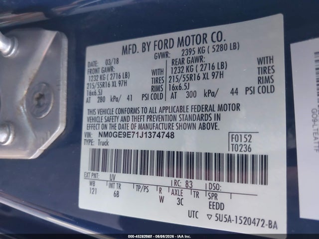 Ford Transit Connect Xl 2018 NM0GE9E71J1374748 Image 9