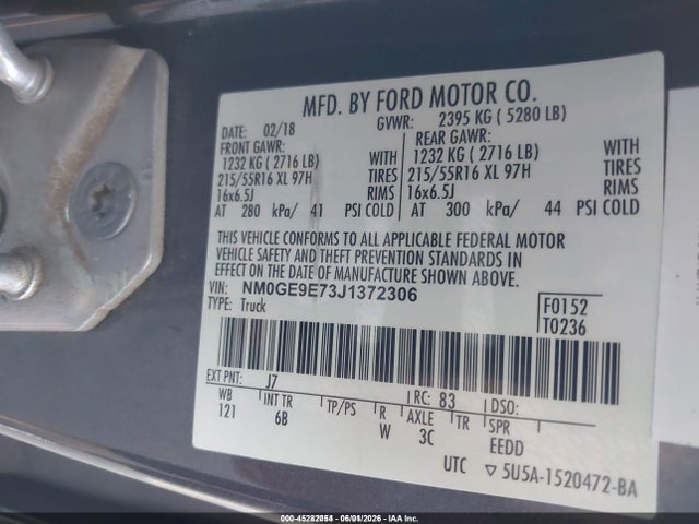 Ford Transit Connect Xl 2018 NM0GE9E73J1372306 Image 9