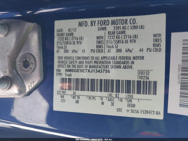 Ford Transit Connect Xl 2018 NM0GE9E7XJ1343756 Image 9