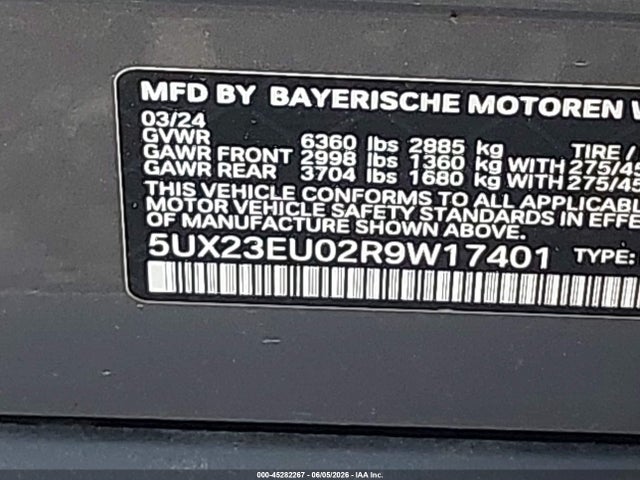 5UX23EU02R9W17401 BMW X5 Xdrive40i