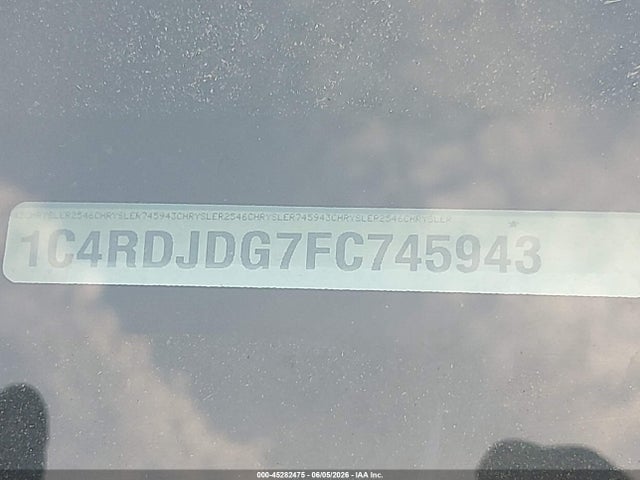 45282475 :رقم المزاد ، 1C4RDJDG7FC745943 vin ، 2015 Dodge Durango Limited مزاد بيع