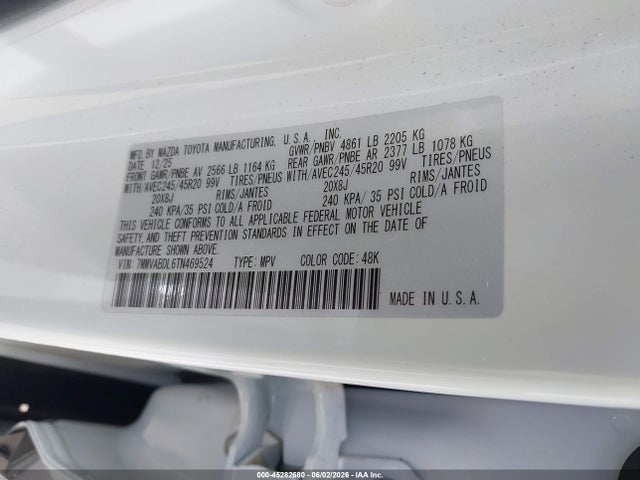 Aukcja sprzedaży 2026 Mazda Cx-50 2.5 S Premium, vin: 7MMVABDL6TN469524, numer aukcji: 45282680