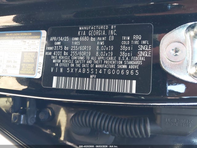 KIA Ev9 Light Long Range 2026 5XYAB5S14TG006965 Image 9