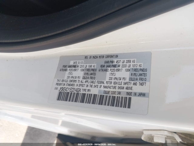 Aukcja sprzedaży 2014 Mazda Cx-5 Touring, vin: JM3KE4CY1E0314824, numer aukcji: 45282829