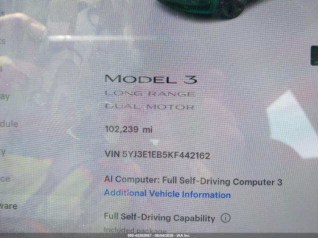 Tesla Model 3 Long Range/performance 2019 5YJ3E1EB5KF442162 Image 14