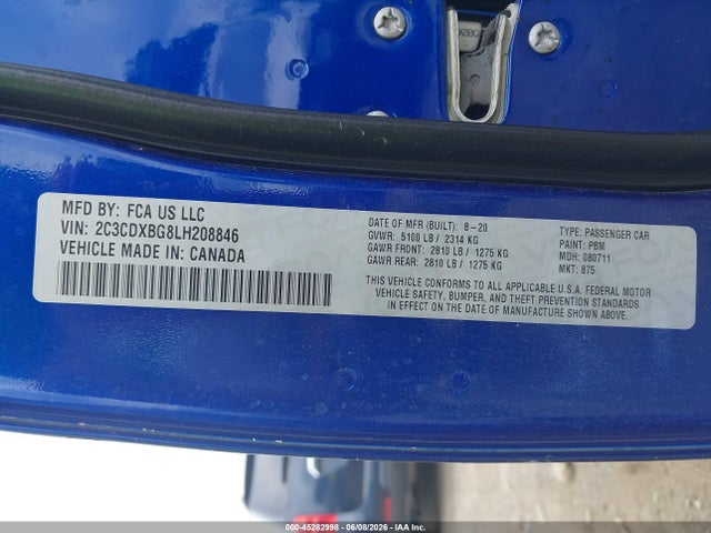 Dodge Charger Sxt Rwd 2020 2C3CDXBG8LH208846 Image 9