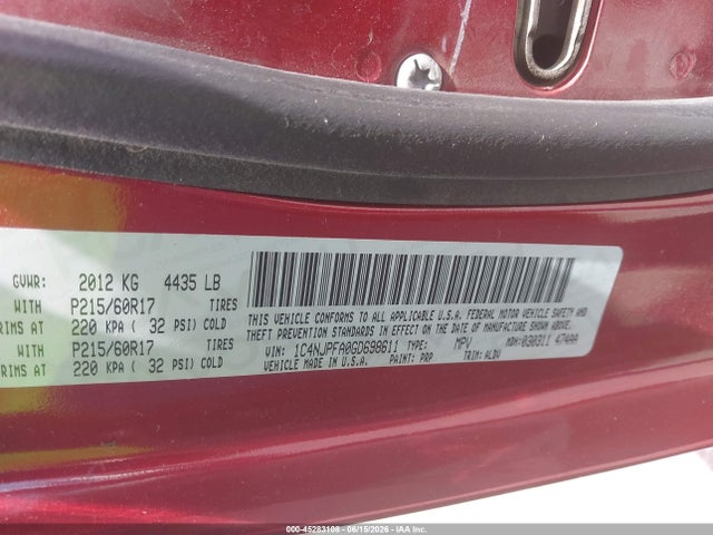 45283108 :رقم المزاد ، 1C4NJPFA0GD698611 vin ، 2016 Jeep Patriot High Altitude Edition مزاد بيع