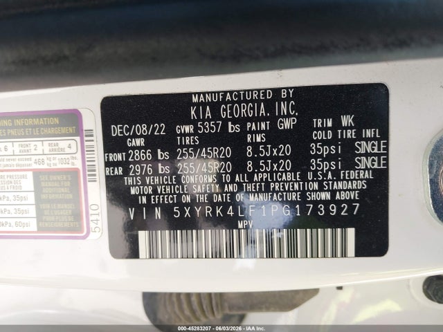 KIA SORENTO SX 2023 5XYRK4LF1PG173927 Image 9