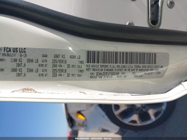 Продажа на аукционе авто 2019 Jeep Compass Limited 4x4, vin: 3C4NJDCB1KT826398, номер лота: 45283283