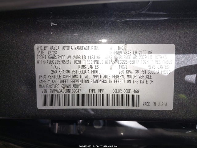 Продаж на аукціоні авто 2024 Mazda Cx-50 2.5 S Select, vin: 7MMVABAM3RN189047, номер лоту: 45283312