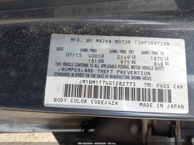 Продаж на аукціоні авто 2016 Mazda Mazda3 I Sport, vin: JM1BM1T74G1282773, номер лоту: 45283434