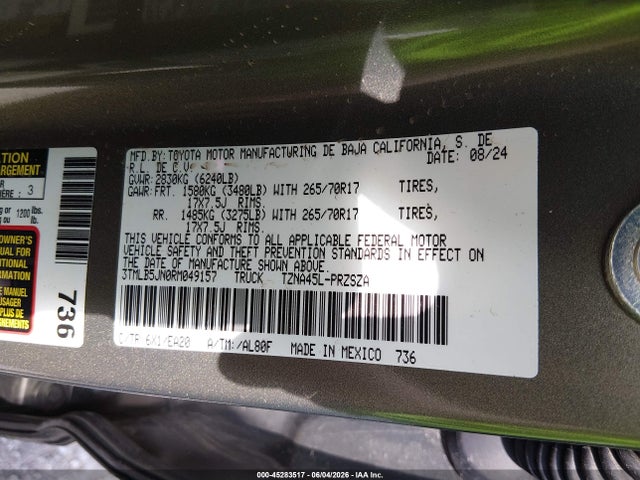 Toyota Tacoma Trd Off Road 2024 3TMLB5JN0RM049157 Image 9