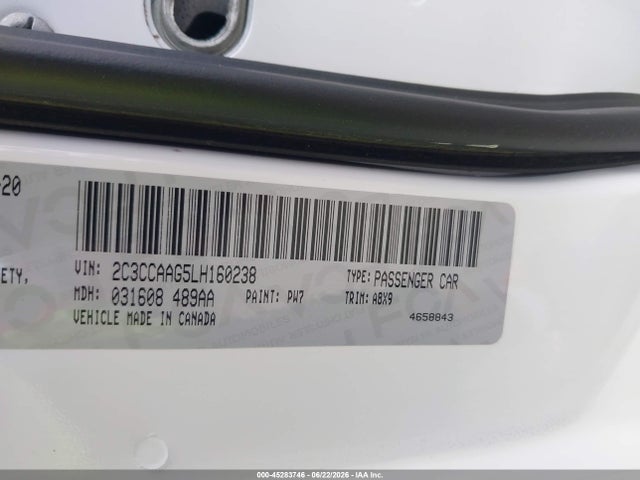 Aukcja sprzedaży 2020 Chrysler 300 Touring, vin: 2C3CCAAG5LH160238, numer aukcji: 45283746