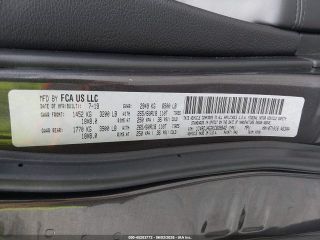 Dodge Durango Sxt Awd 2019 1C4RDJAG2KC839842 Image 9