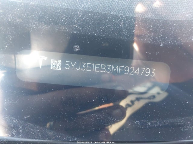 Tesla Model 3 Long Range 2021 5YJ3E1EB3MF924793 Image 19