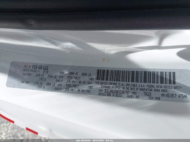 RAM 1500 Classic 2019 3C6JR6DG8KG588787 Image 9