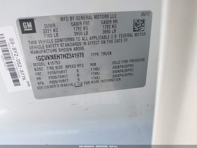 Chevrolet Silverado 1500 Wt 2017 1GCVKNEH7HZ341978 Image 9