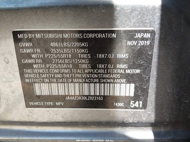 JA4AZ3A30LZ023163 Mitsubishi Outlander Es 2.4 S-awc/le 2.4 S-awc/se 2.4 S-awc/sel 2.4 S-awc/sp 2.4 S-awc