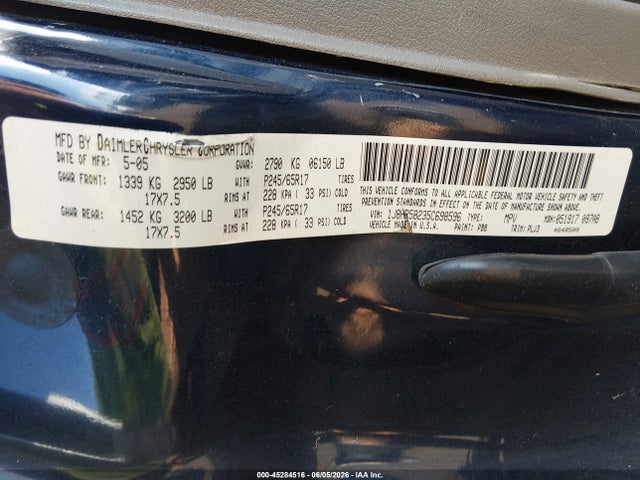 Aukcja sprzedaży 2005 Jeep Grand Cherokee Limited, vin: 1J8HR58235C698596, numer aukcji: 45284516