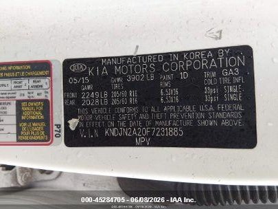 KIA Soul 2015 KNDJN2A20F7231885 Image 9