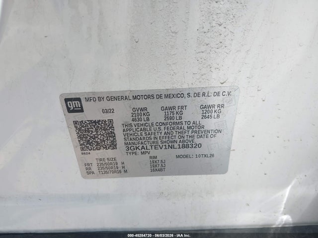 GMC Terrain Awd Sle 2022 3GKALTEV1NL188320 Image 9