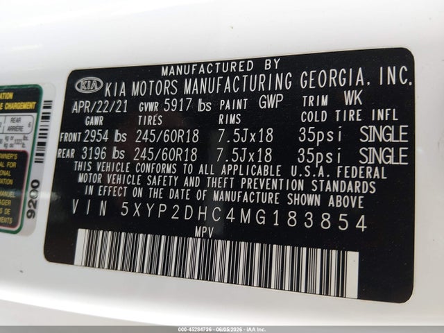 KIA Telluride Lx 2021 5XYP2DHC4MG183854 Image 9