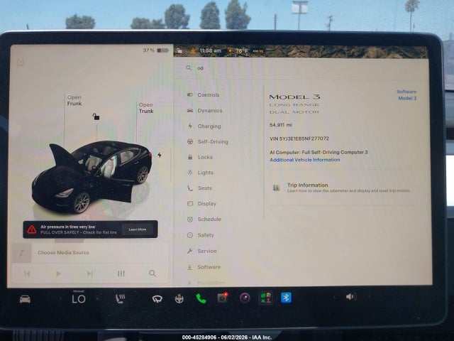5YJ3E1EB5NF277072 Tesla Model 3 Long Range Dual Motor All-wheel Drive