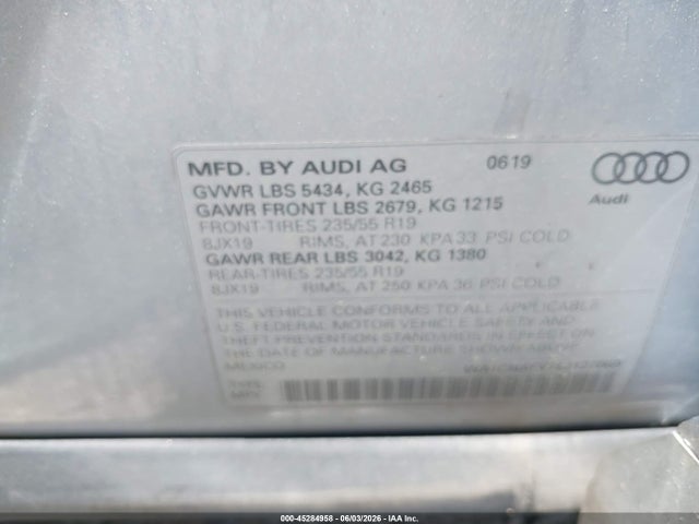 WA1CNAFY7K2127069 Audi Q5 45 Premium