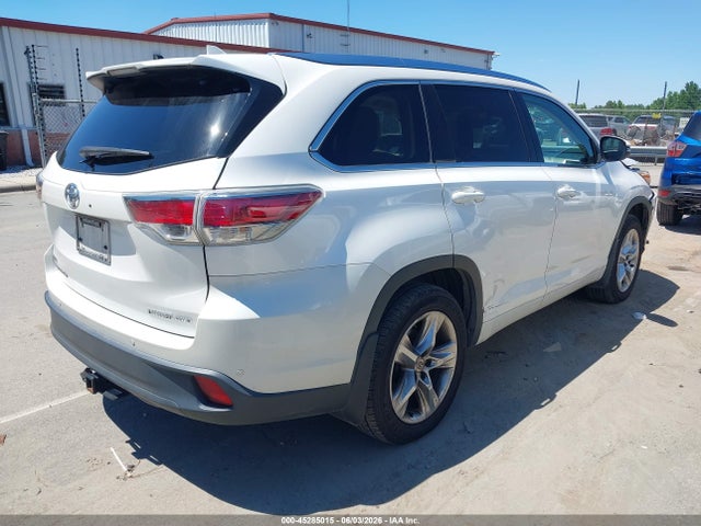Продаж на аукціоні авто 2015 Toyota Highlander Limited Platinum V6, vin: 5TDDKRFH6FS129119, номер лоту: 45285015
