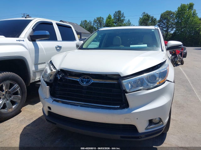 Продаж на аукціоні авто 2015 Toyota Highlander Limited Platinum V6, vin: 5TDDKRFH6FS129119, номер лоту: 45285015